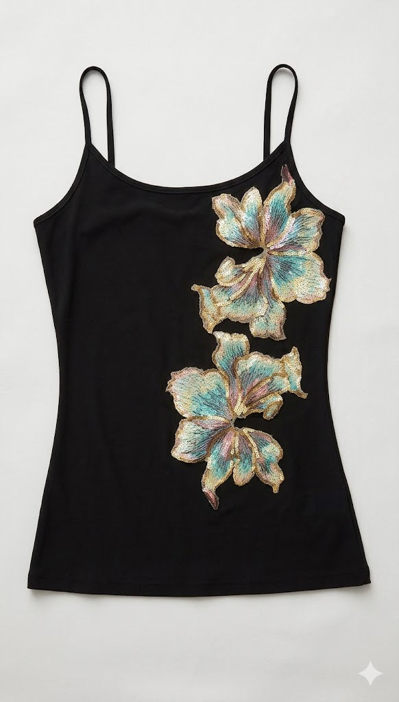 Iridescent Floral Sequin Cami