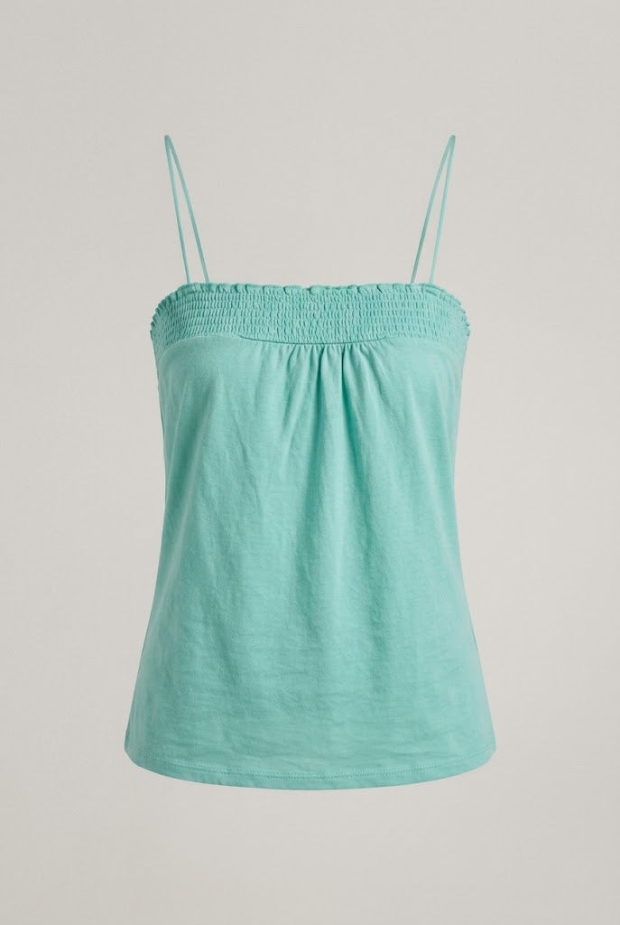 Teal Smocked Cami