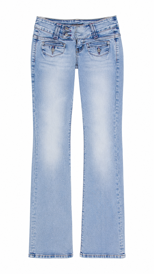 Nostalgia Core Flap-Pocket Jeans