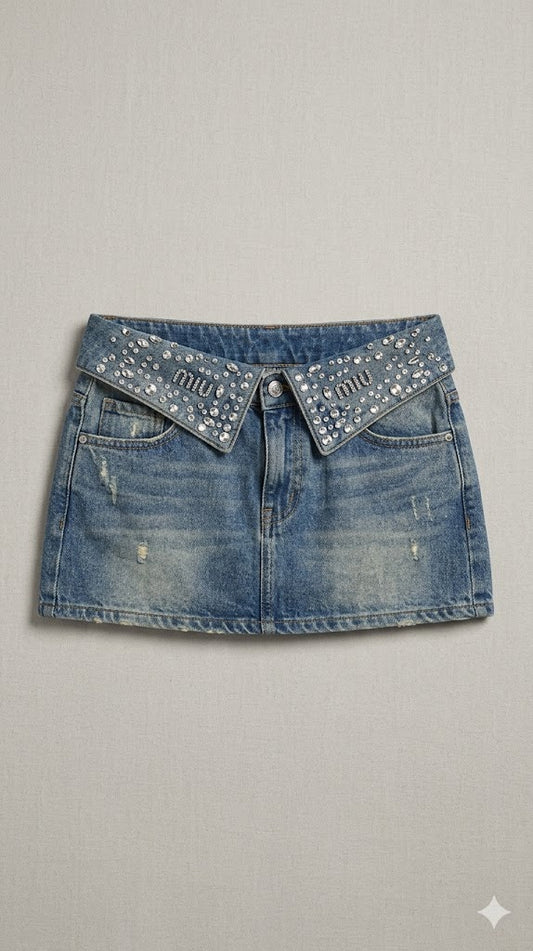 Apex Strass Mini Skirt