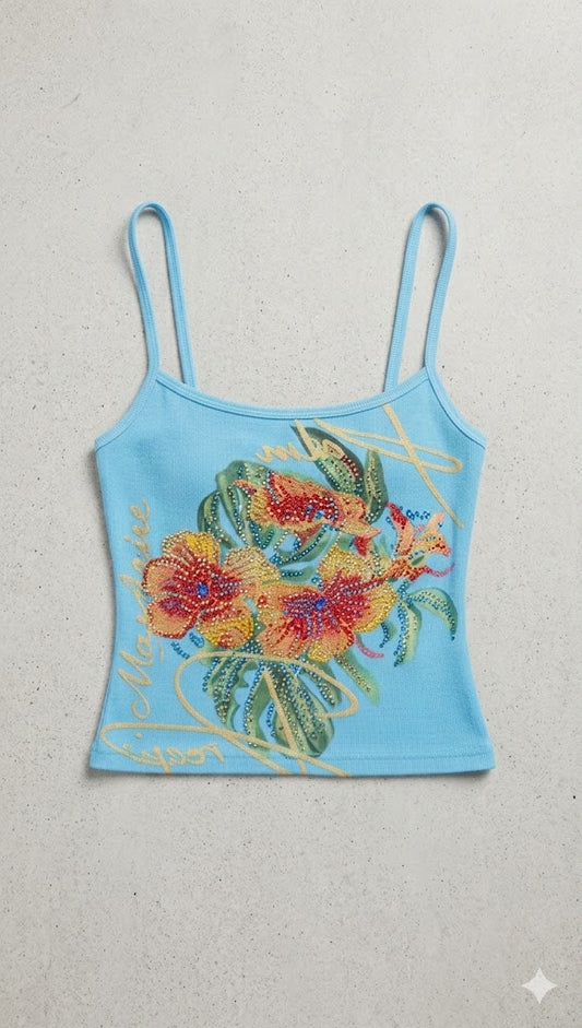 Solana Hibiscus Knit Camisole