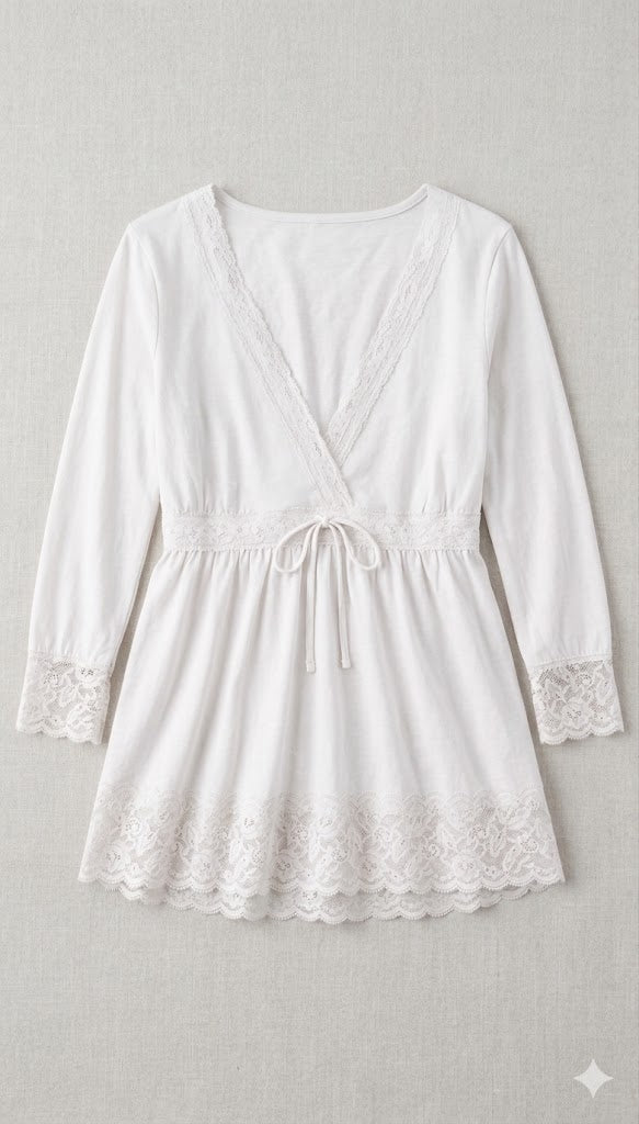 Colette Drawstring Empire-Waist Top
