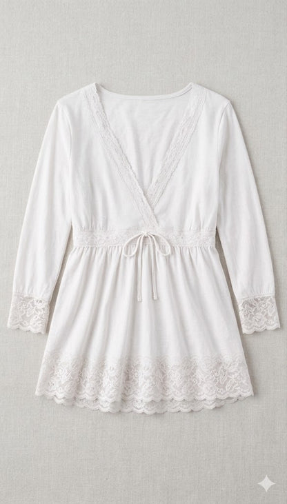 Colette Drawstring Empire-Waist Top