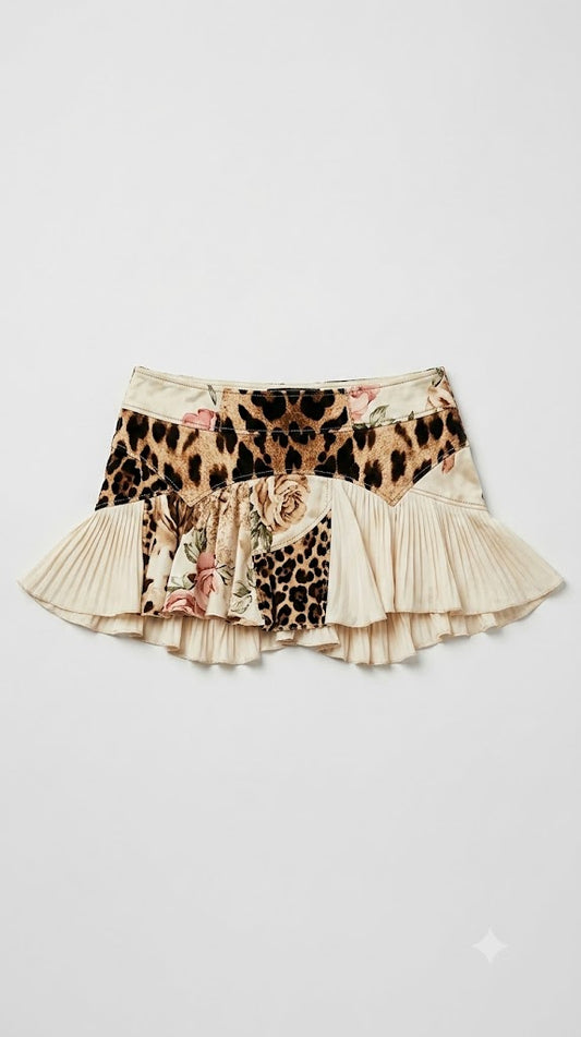Seraphina Patchwork Mini Skirt