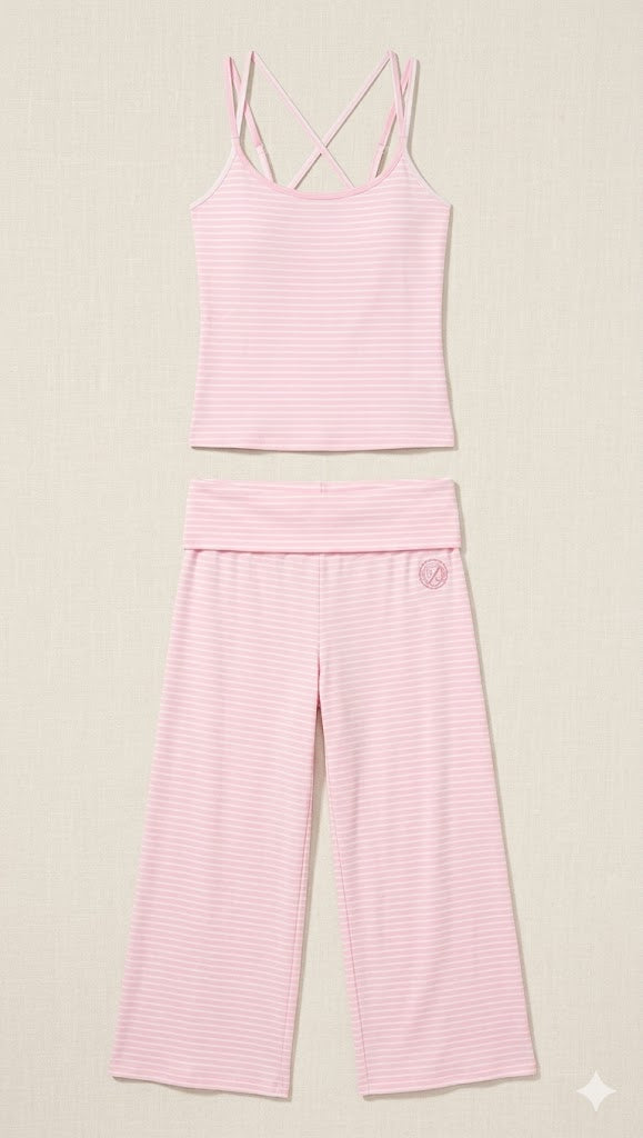 Striped Criss-Cross Lounge Set