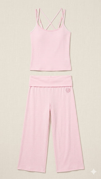 Striped Criss-Cross Lounge Set