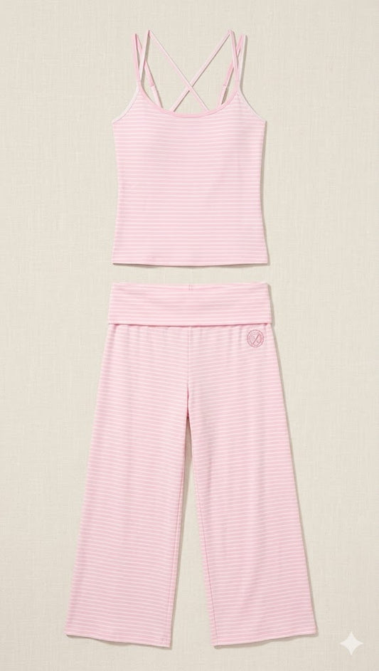 Striped Criss-Cross Lounge Set