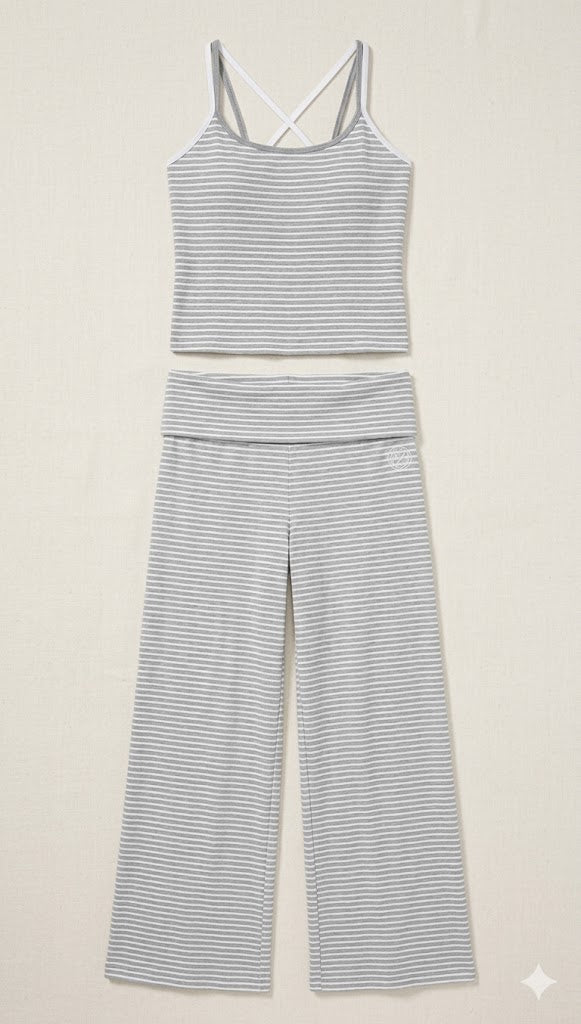 Striped Criss-Cross Lounge Set