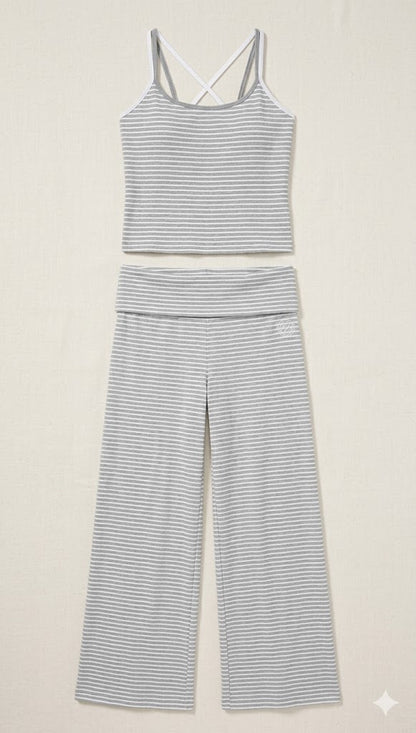 Striped Criss-Cross Lounge Set