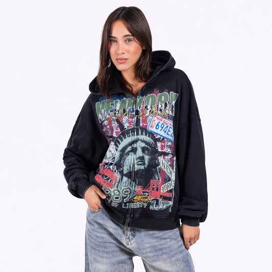 NY Liberty Graphic Zip-Up