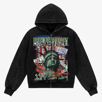 NY Liberty Graphic Zip-Up