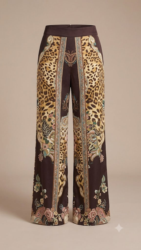 Gilded Tapestry Wide-Leg Trouser
