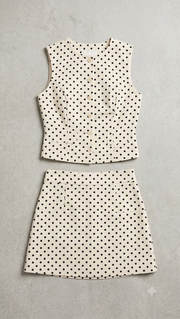 Ivory Eclipse Polka Dot Co-Ord