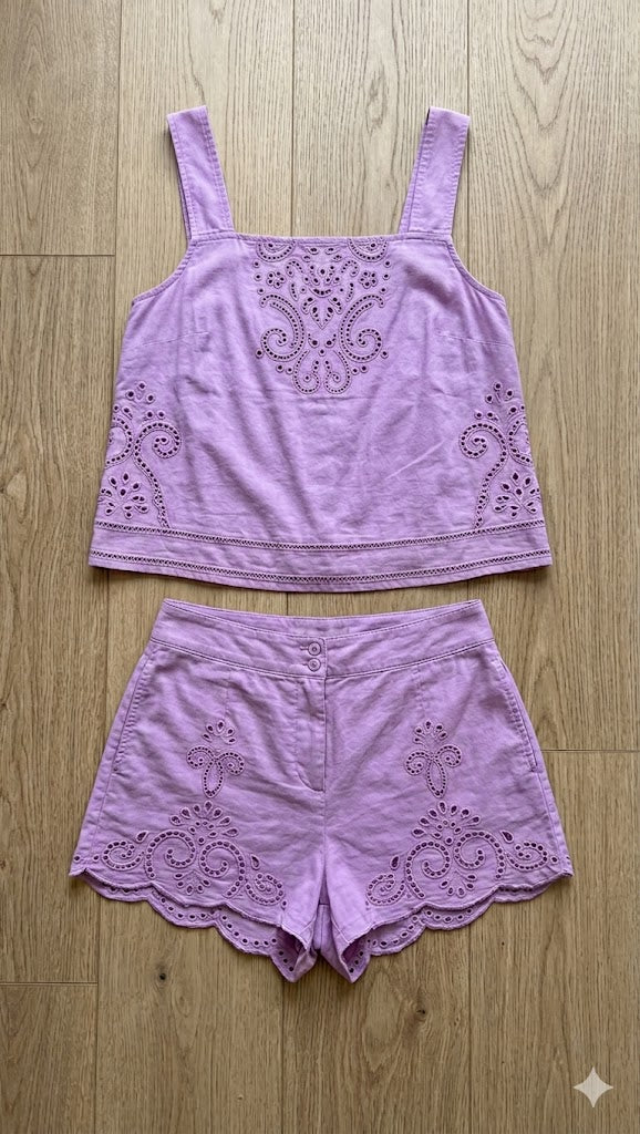 Lavender Eyelet Medallion Set