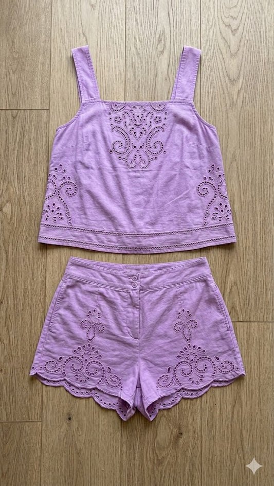 Lavender Eyelet Medallion Set