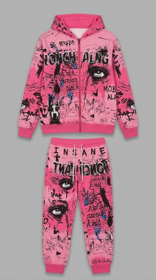 Pink Graffiti Sweatsuit