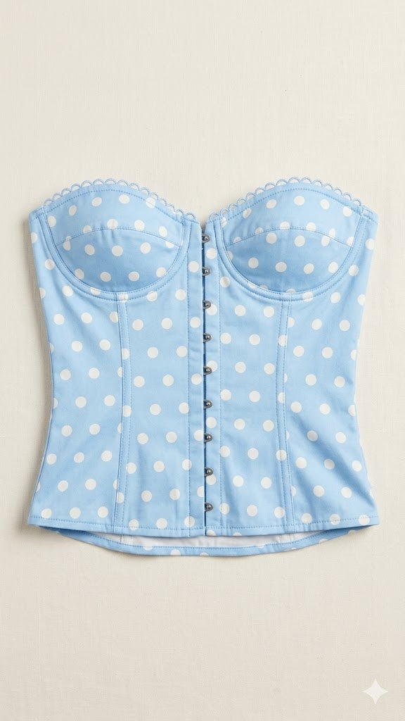 Scalloped Polka Corset