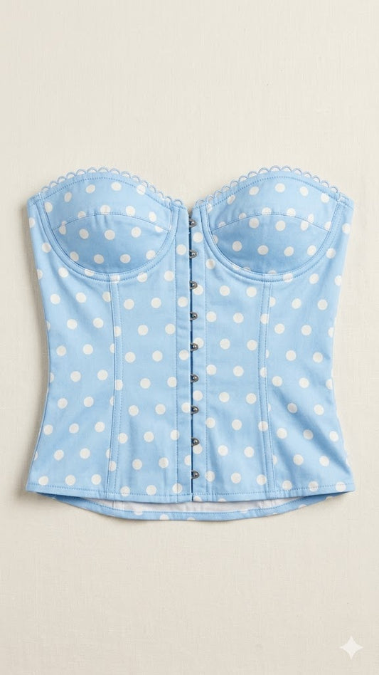 Scalloped Polka Corset