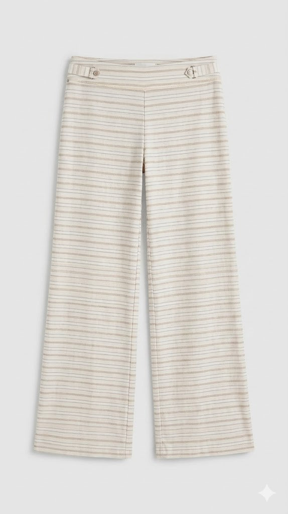 Valencia Striped Relaxed-Fit Trouser