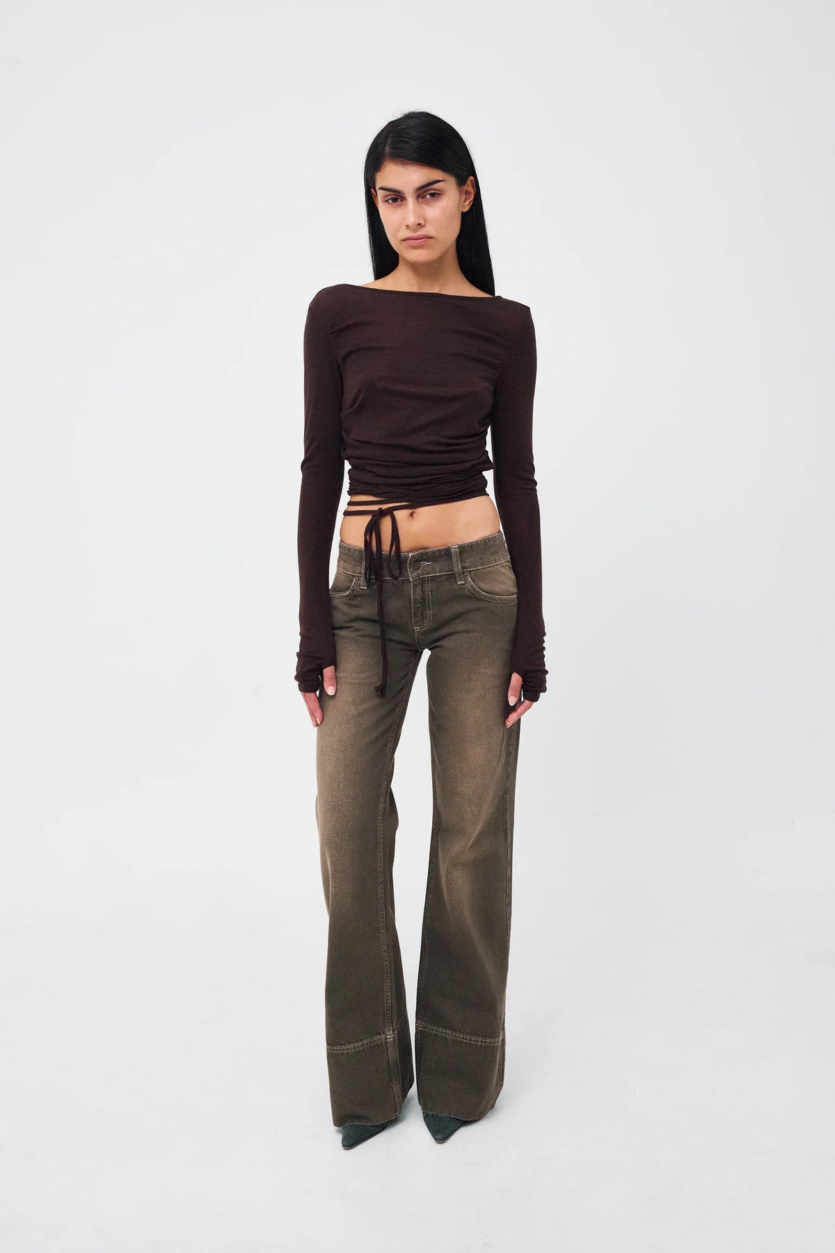 Vintage Mud Wash Flare Denim