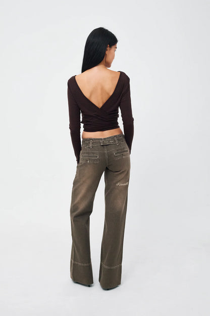 Vintage Mud Wash Flare Denim