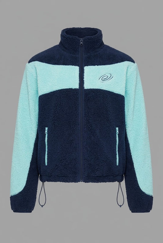Colorblock Sherpa Zip-Up