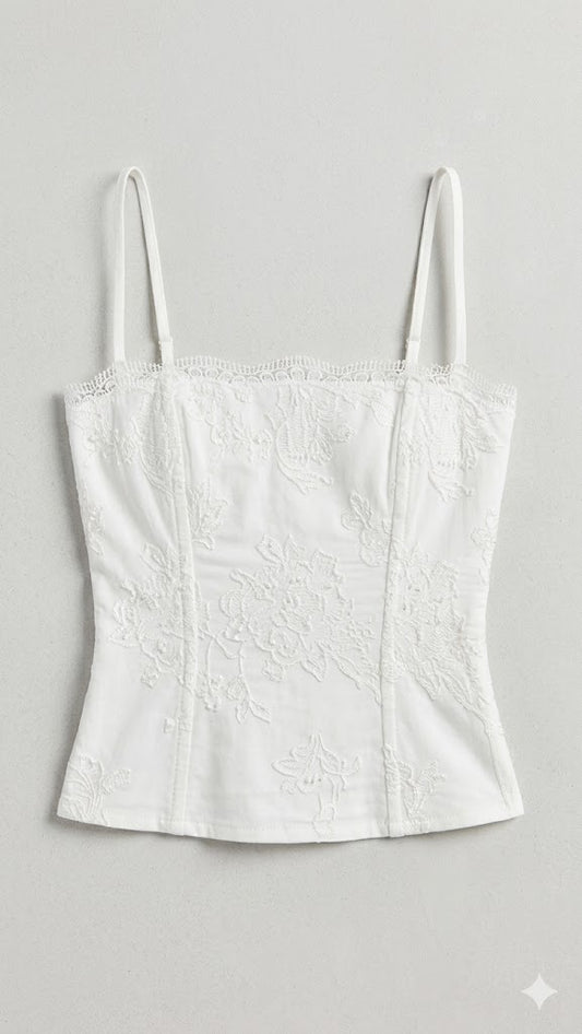 Alabaster Lace Corset