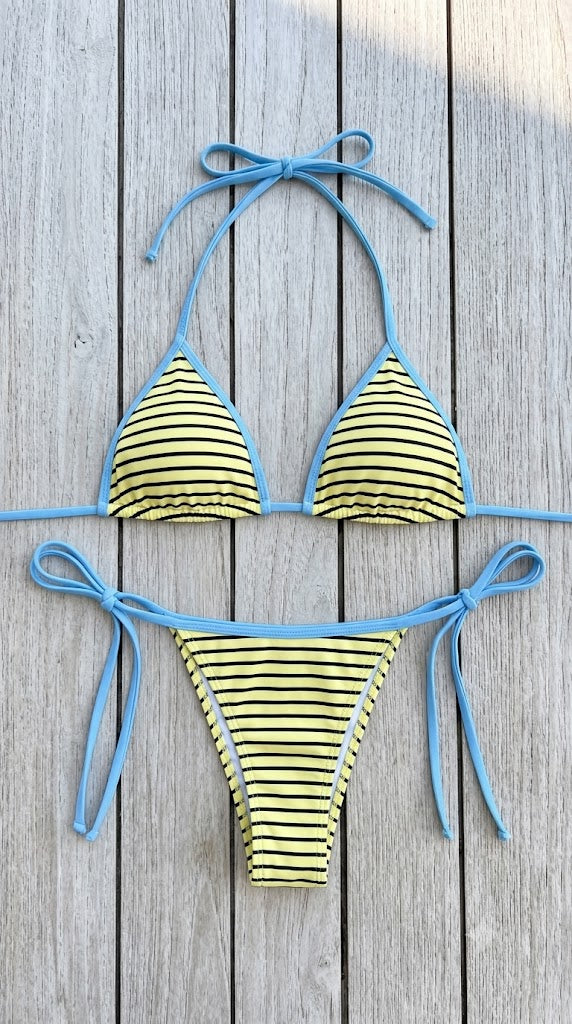 Citron Pop Striped Two-Piece Set