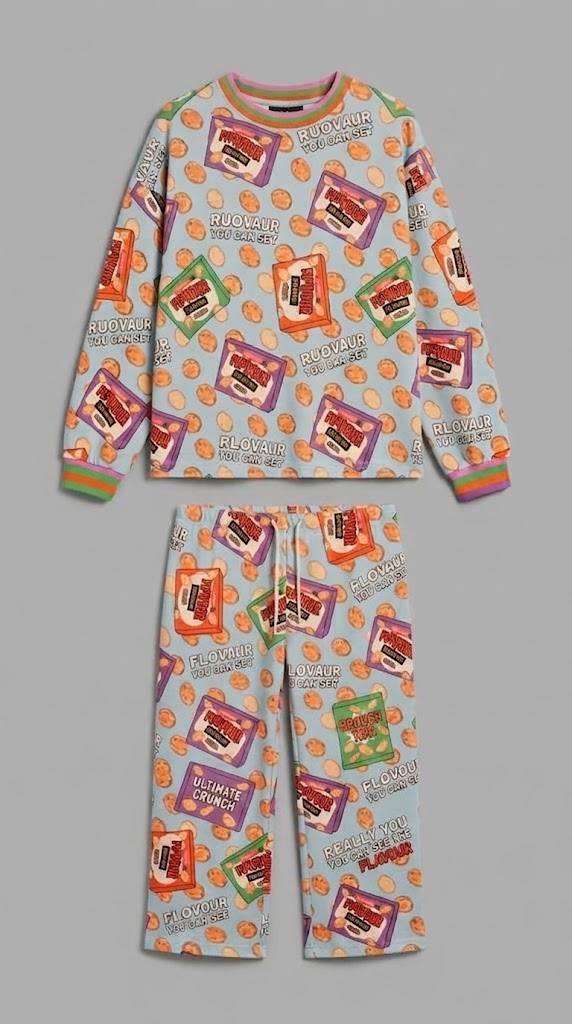 Novelty Print Pajama Set