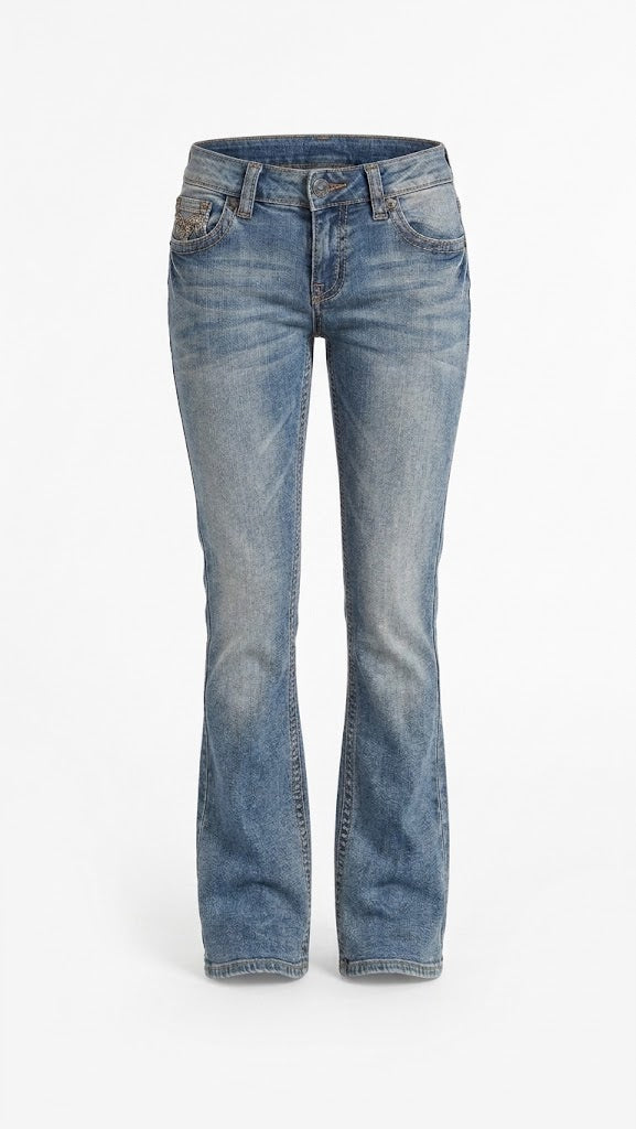 Classic Faded Bootcut Jeans