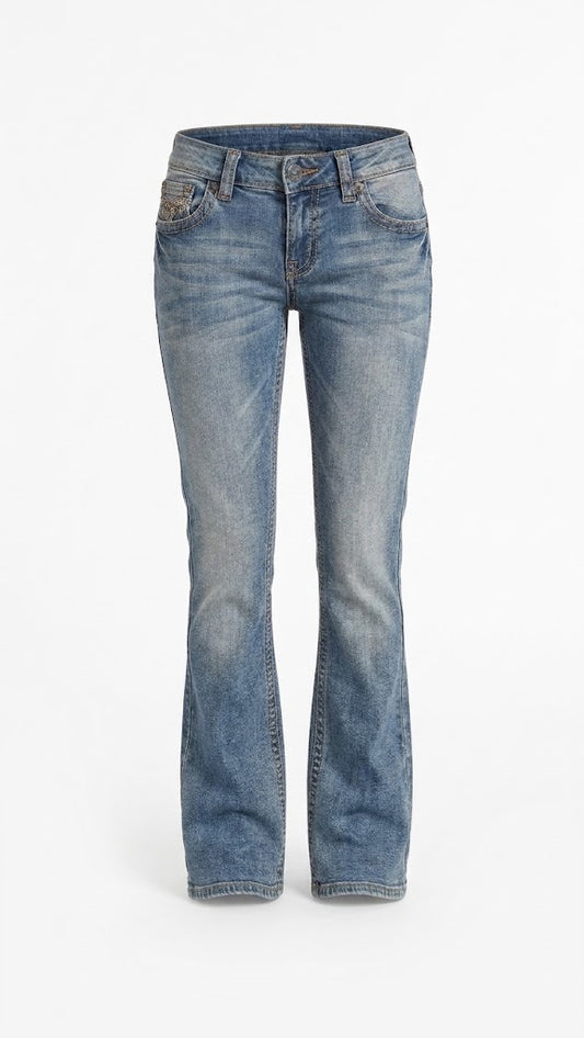 Classic Faded Bootcut Jeans