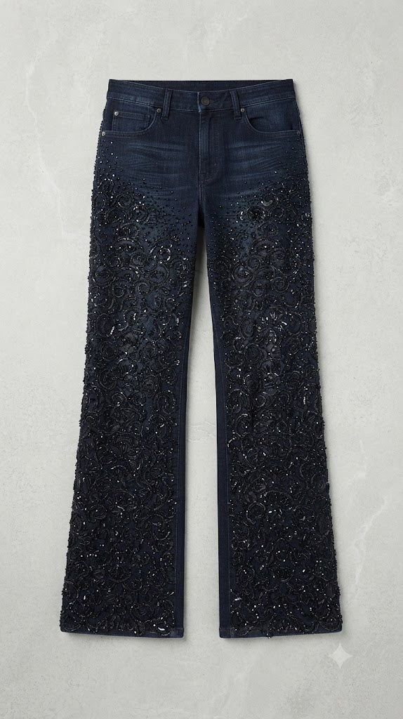 The Gala Encore Sequin-Encrusted Denim