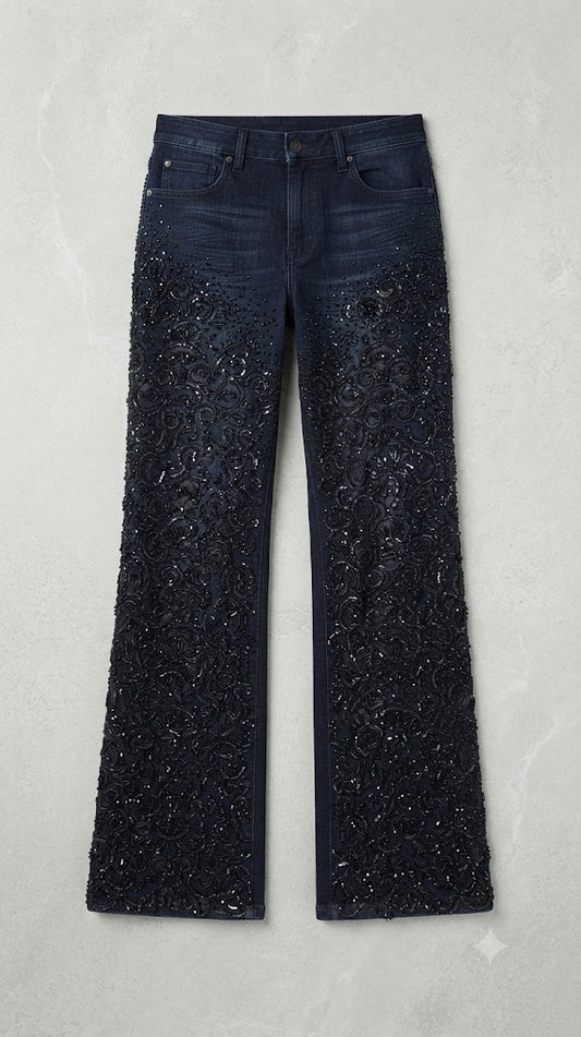 The Gala Encore Sequin-Encrusted Denim