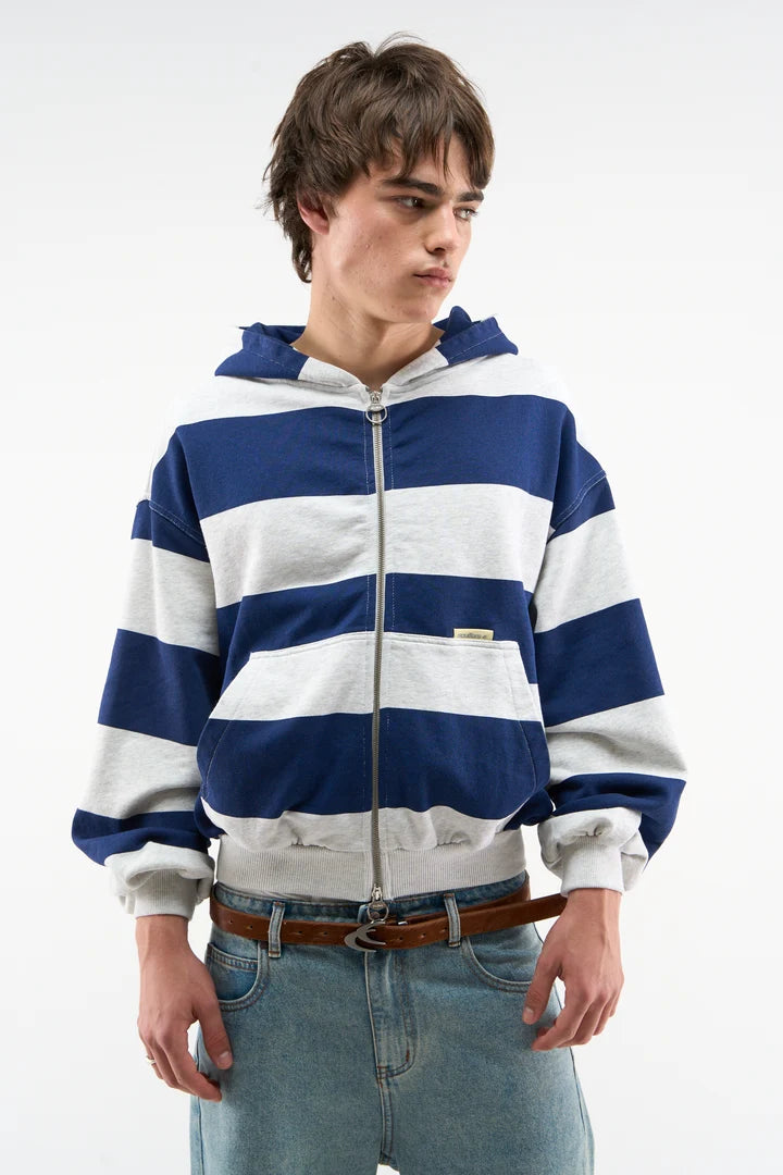 Striped Zip Hoodie