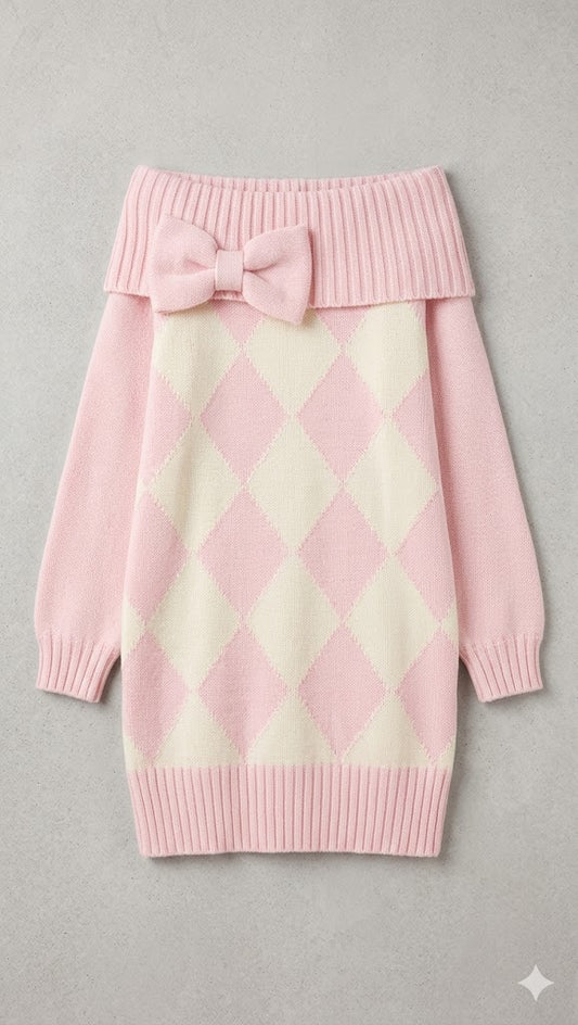 Argyle Sweater Dress