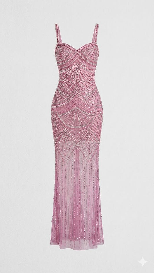 Rosé Sequin Column