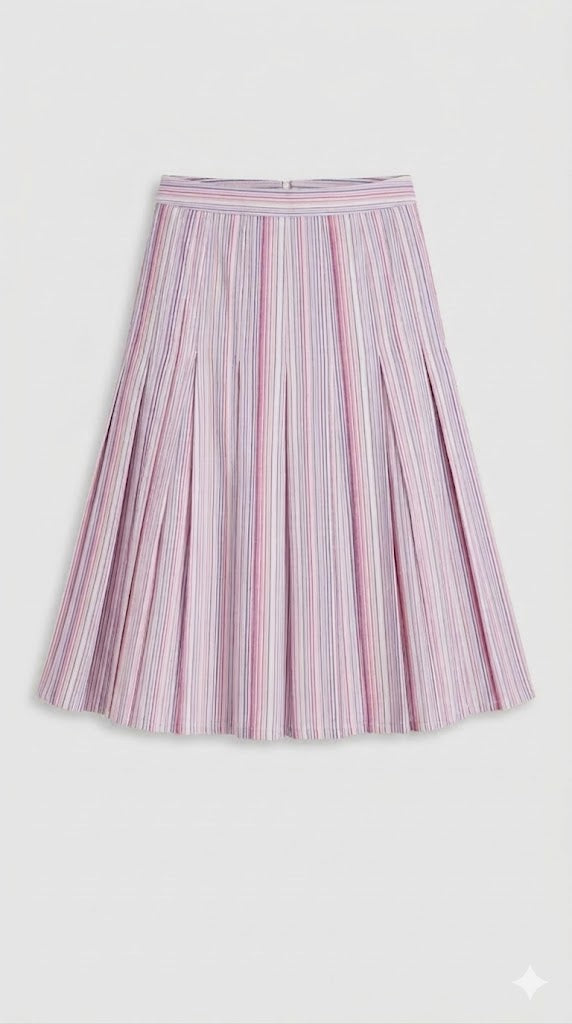 Penelope Candy-Stripe A-Line Skirt