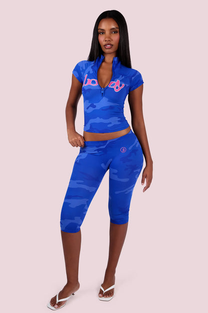 Blue Camo Activewear Set
