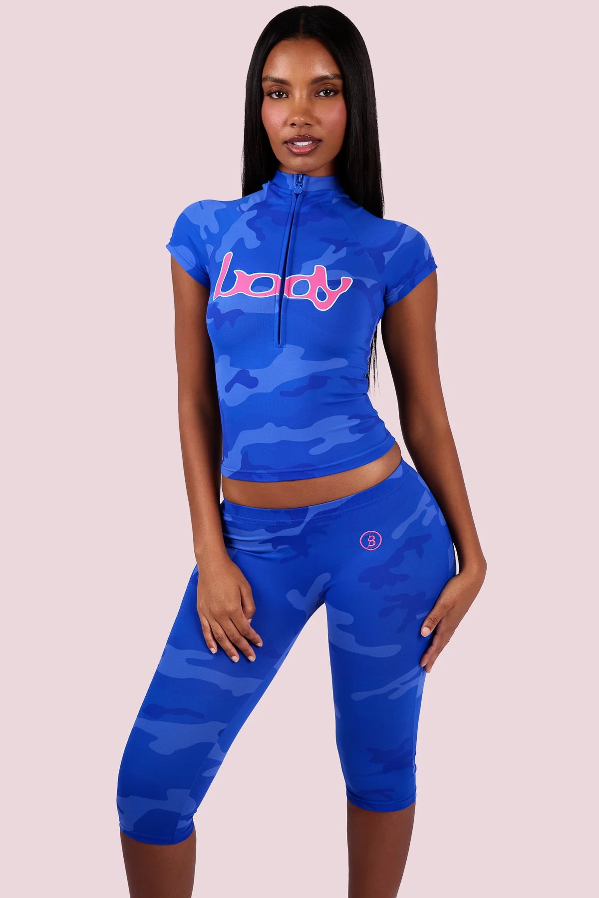 Blue Camo Activewear Set