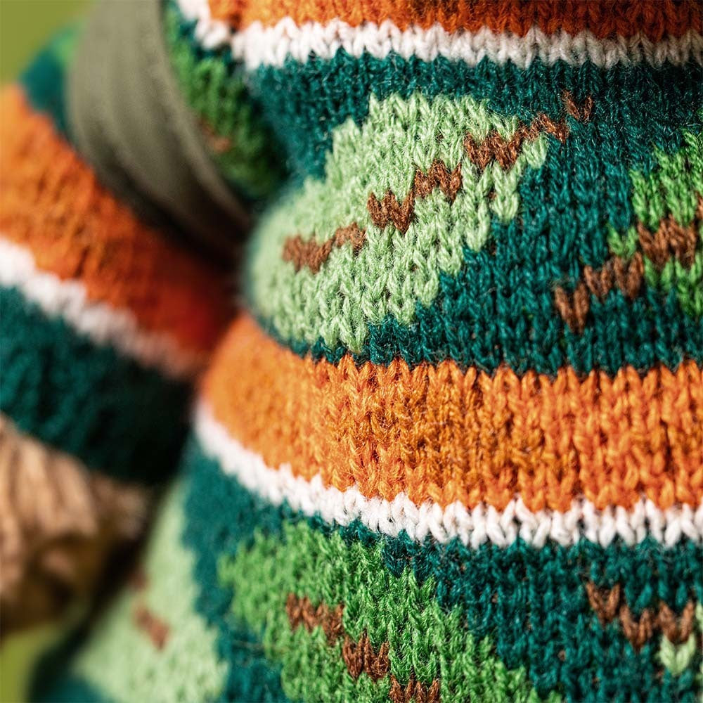 Campfire Knit Fluffy Teddy Bear