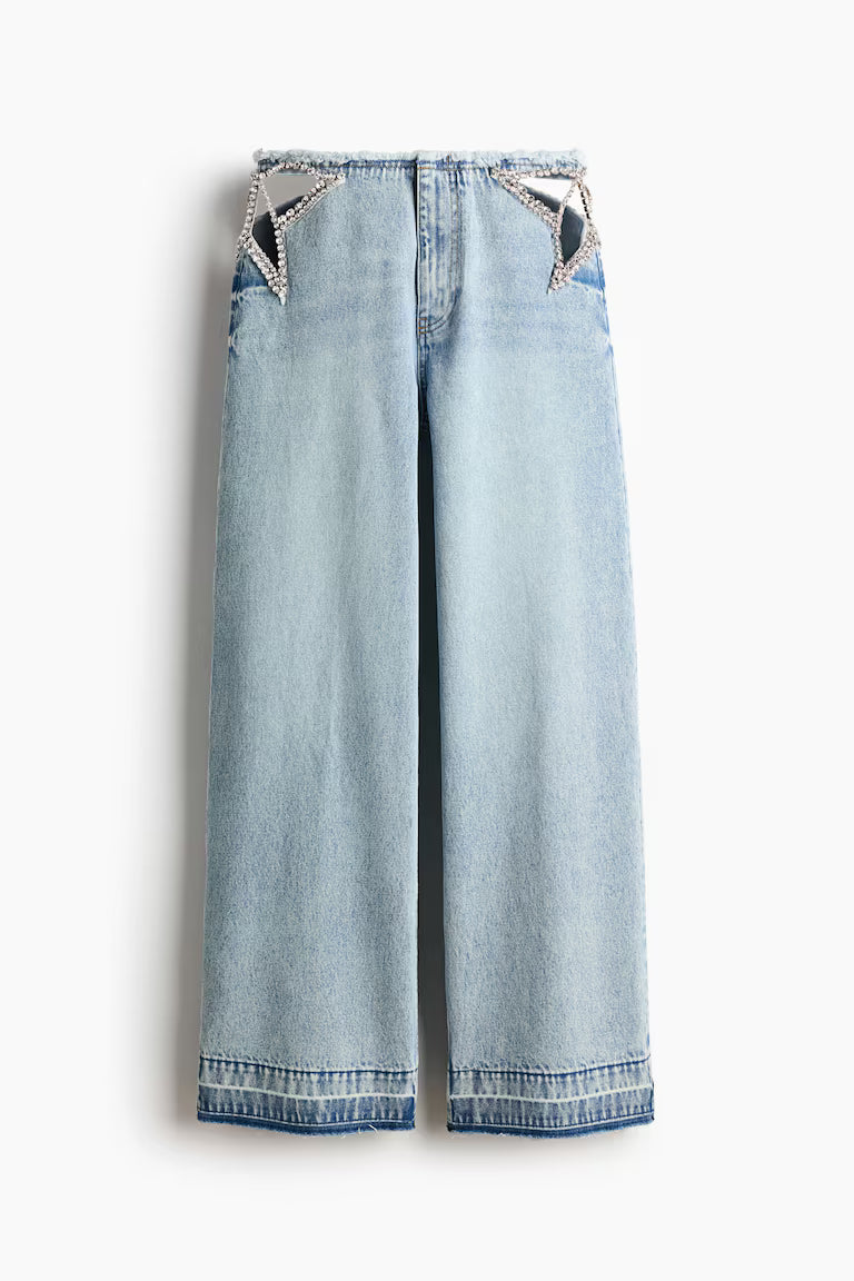 Crystal-Star Straight Leg Jeans