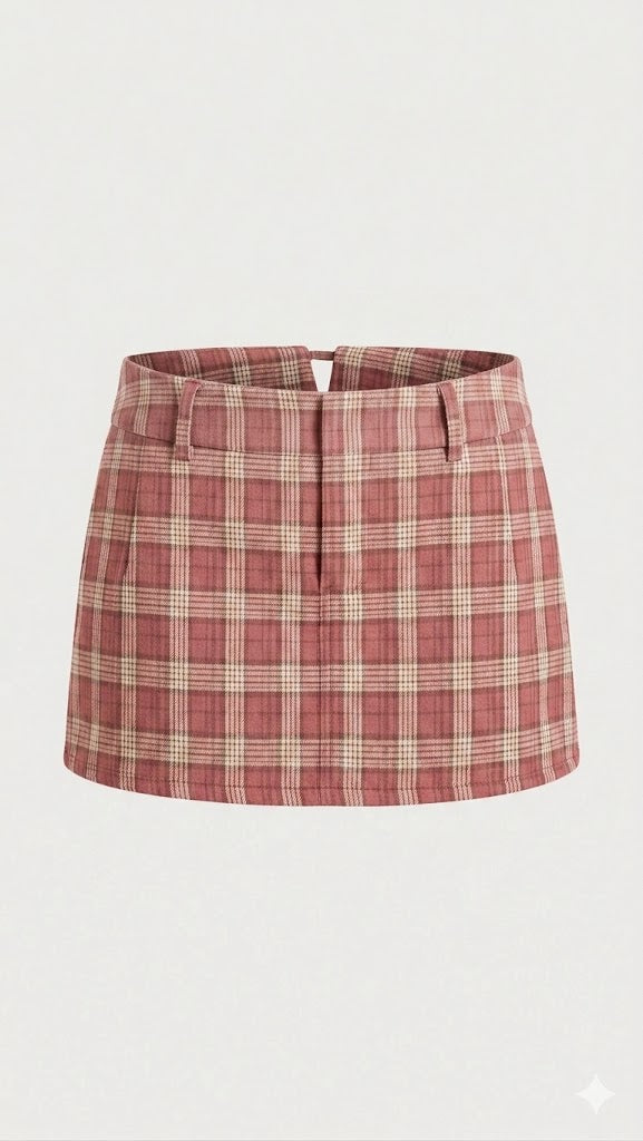 Linear Mauve Skirt