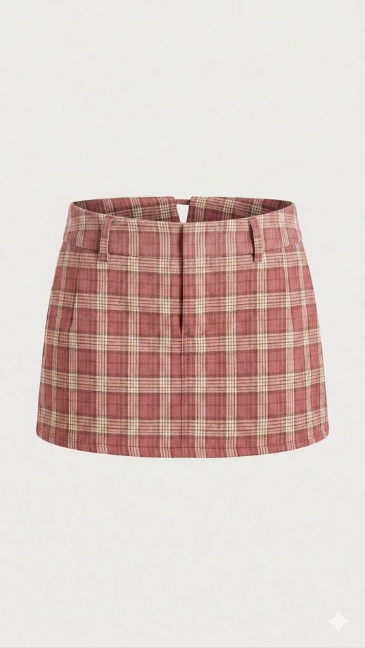 Linear Mauve Skirt