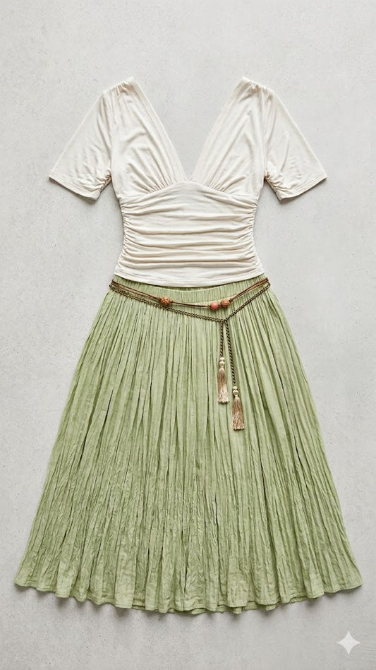 Freya Ruched Midi Set
