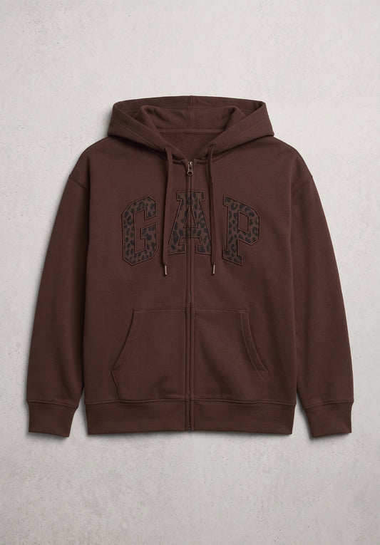 Cheetah-Print Zip-Up